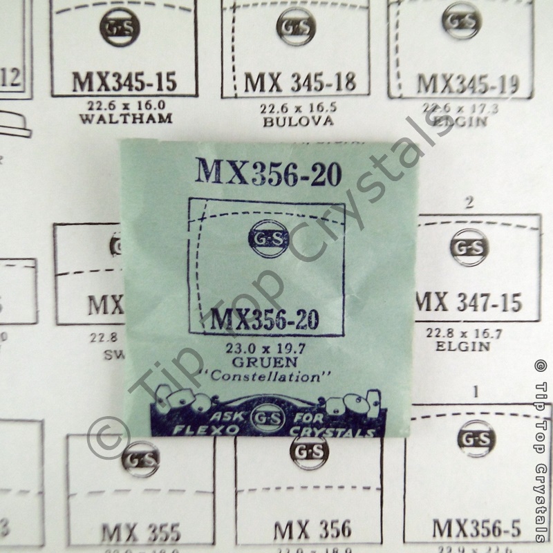 GS MX356-20 Watch Crystal - Click Image to Close