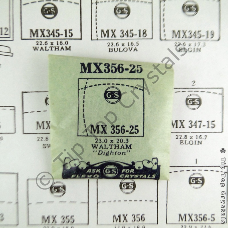 GS MX356-25 Watch Crystal - Click Image to Close