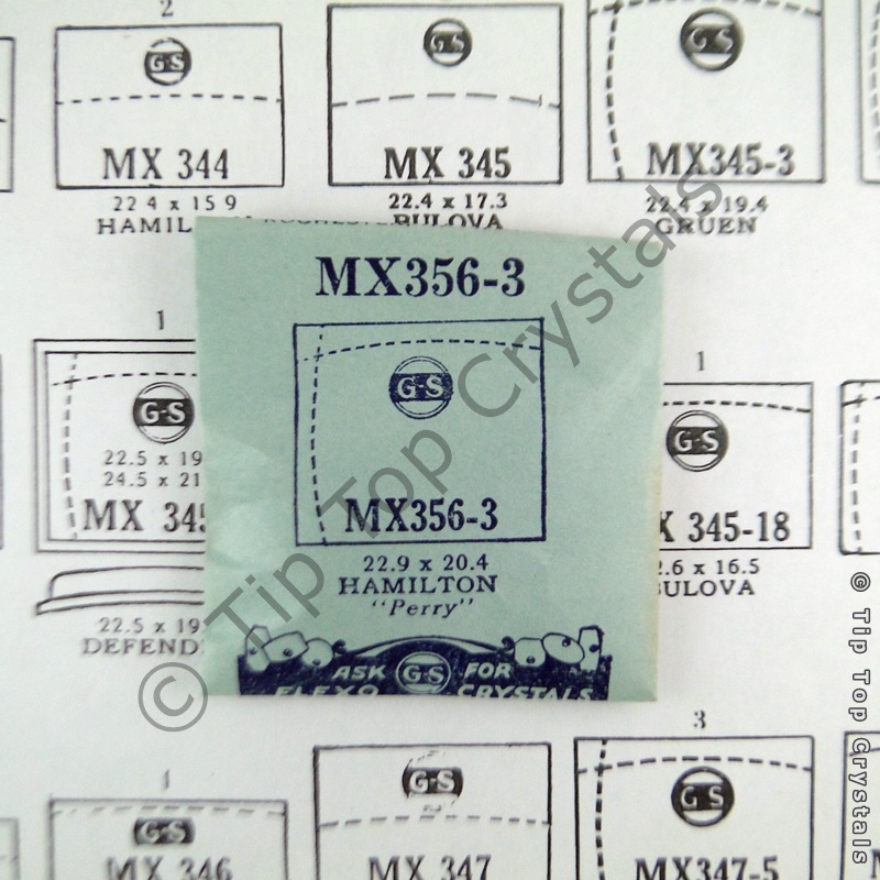 GS MX356-3 Watch Crystal - Click Image to Close