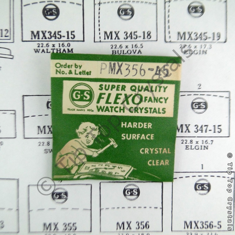 GS MX356-45 Watch Crystal - Click Image to Close