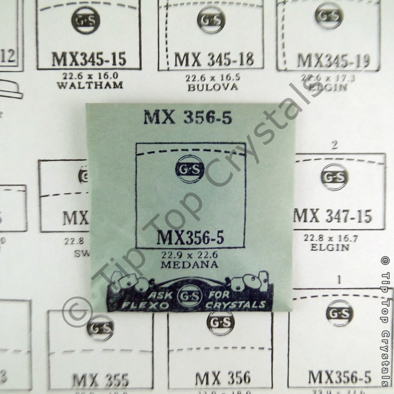 GS MX356-5 Watch Crystal - Click Image to Close