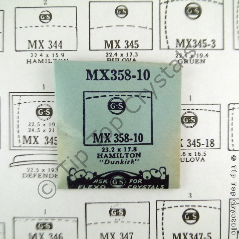 GS MX358-10 Watch Crystal - Click Image to Close
