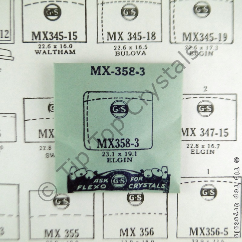 GS MX358-3 Watch Crystal - Click Image to Close