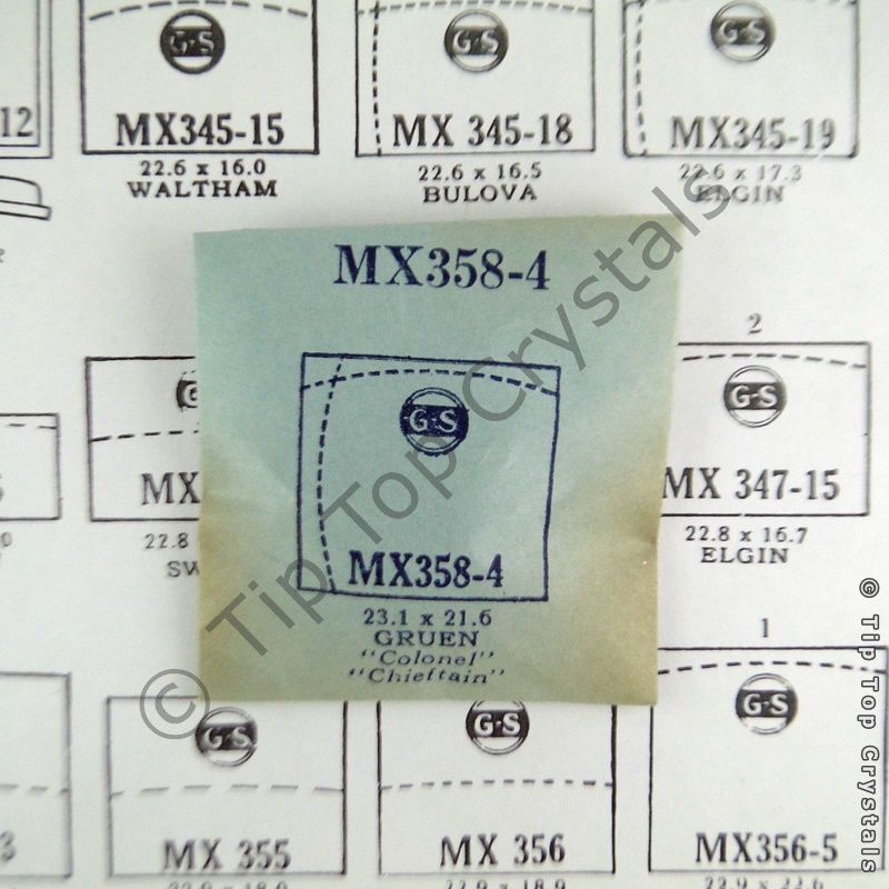 GS MX358-4 Watch Crystal - Click Image to Close