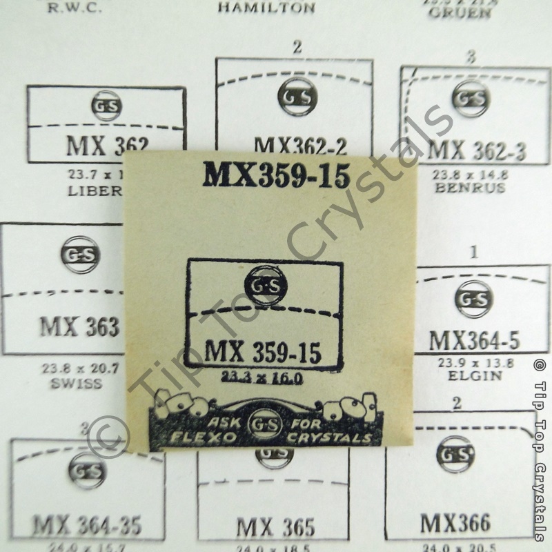 GS MX359-15 Watch Crystal - Click Image to Close