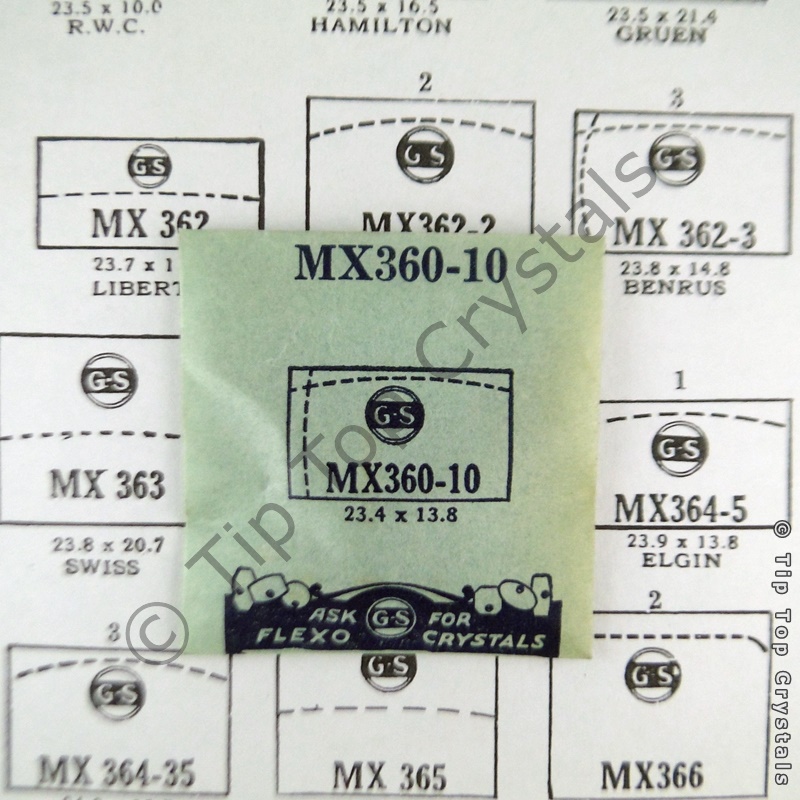GS MX360-10 Watch Crystal - Click Image to Close