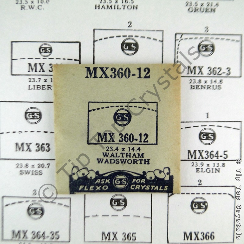 GS MX360-12 Watch Crystal - Click Image to Close