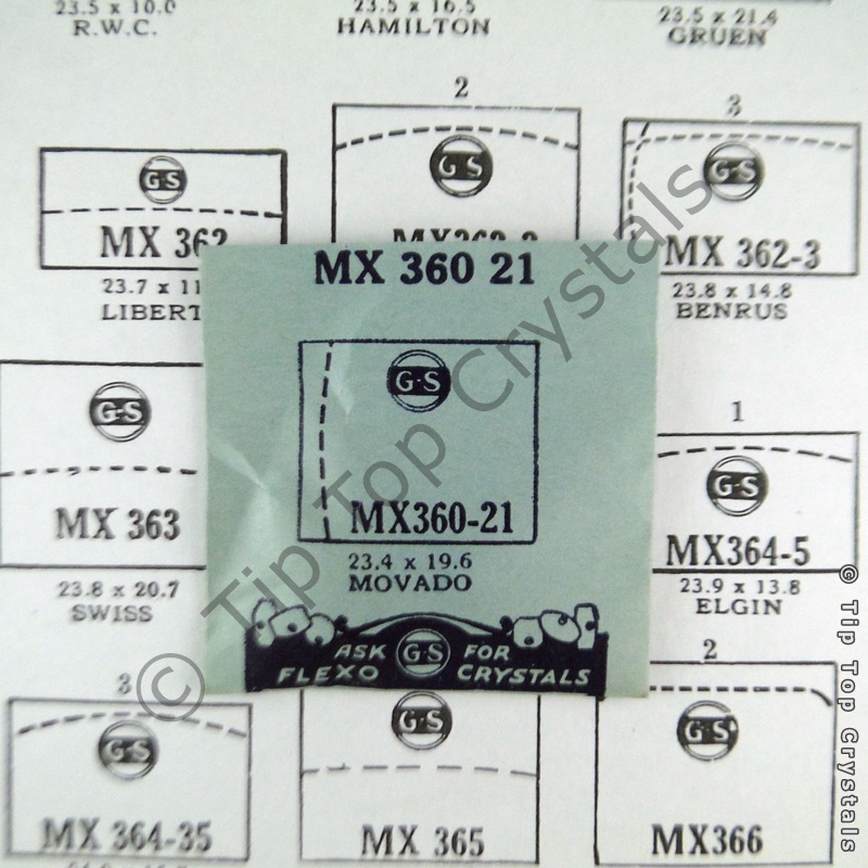 GS MX360-21 Watch Crystal - Click Image to Close