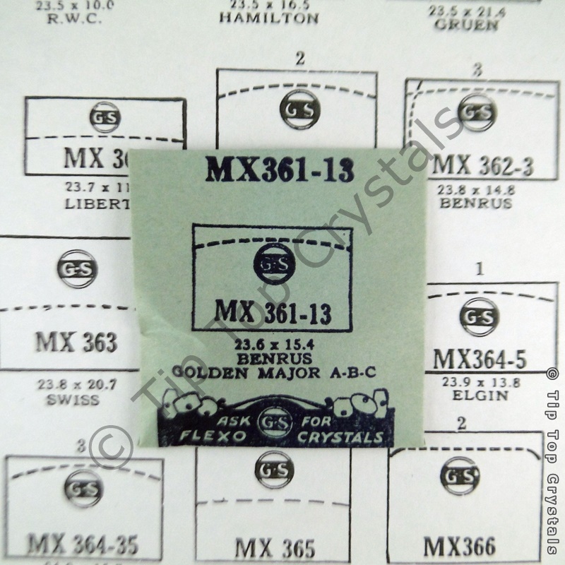 GS MX361-13 Watch Crystal - Click Image to Close