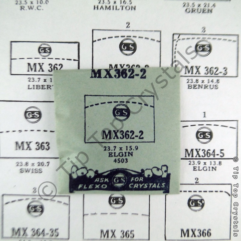 GS MX362-2 Watch Crystal - Click Image to Close