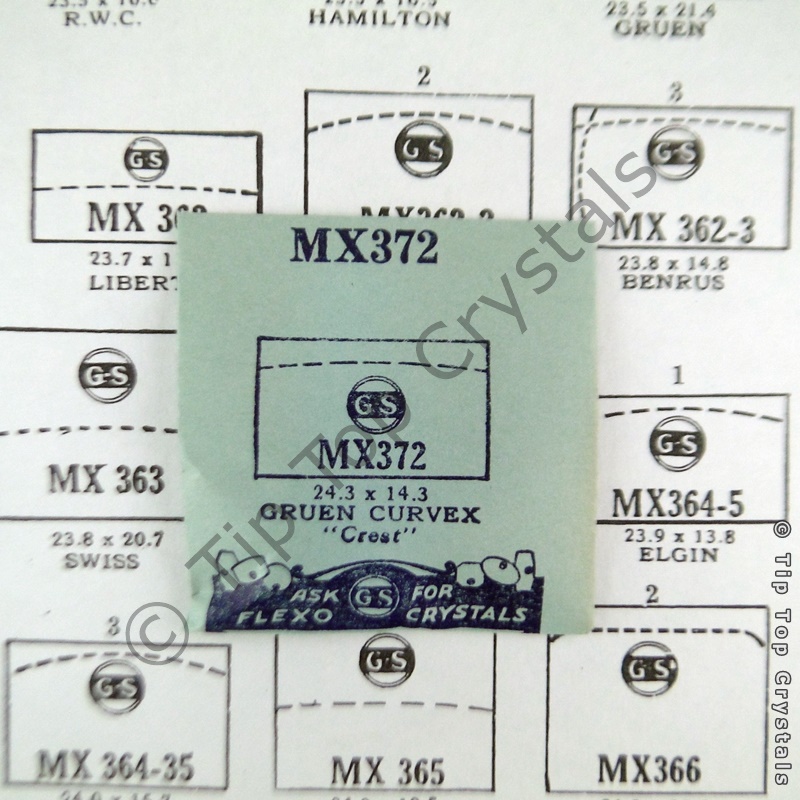 GS MX372 Watch Crystal - Click Image to Close