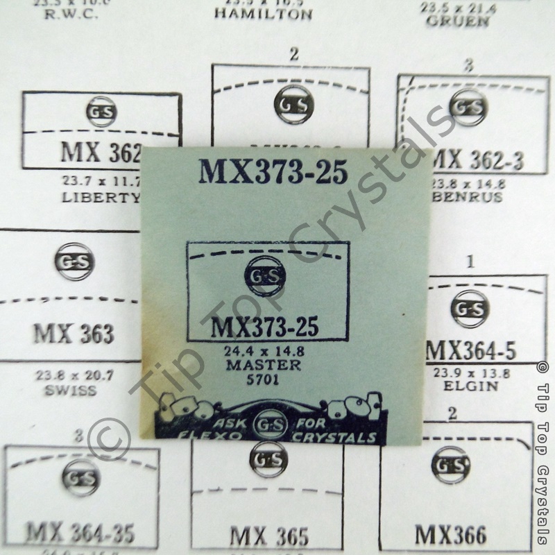 GS MX373-25 Watch Crystal - Click Image to Close