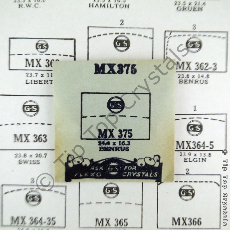 GS MX375 Watch Crystal - Click Image to Close