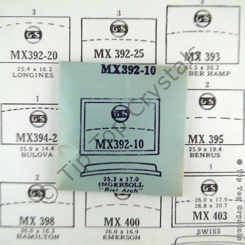 GS MX392-10 Watch Crystal - Click Image to Close