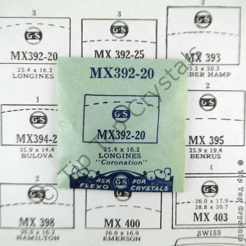 GS MX392-20 Watch Crystal - Click Image to Close
