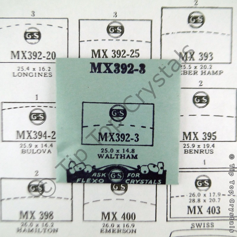 GS MX392-3 Watch Crystal - Click Image to Close