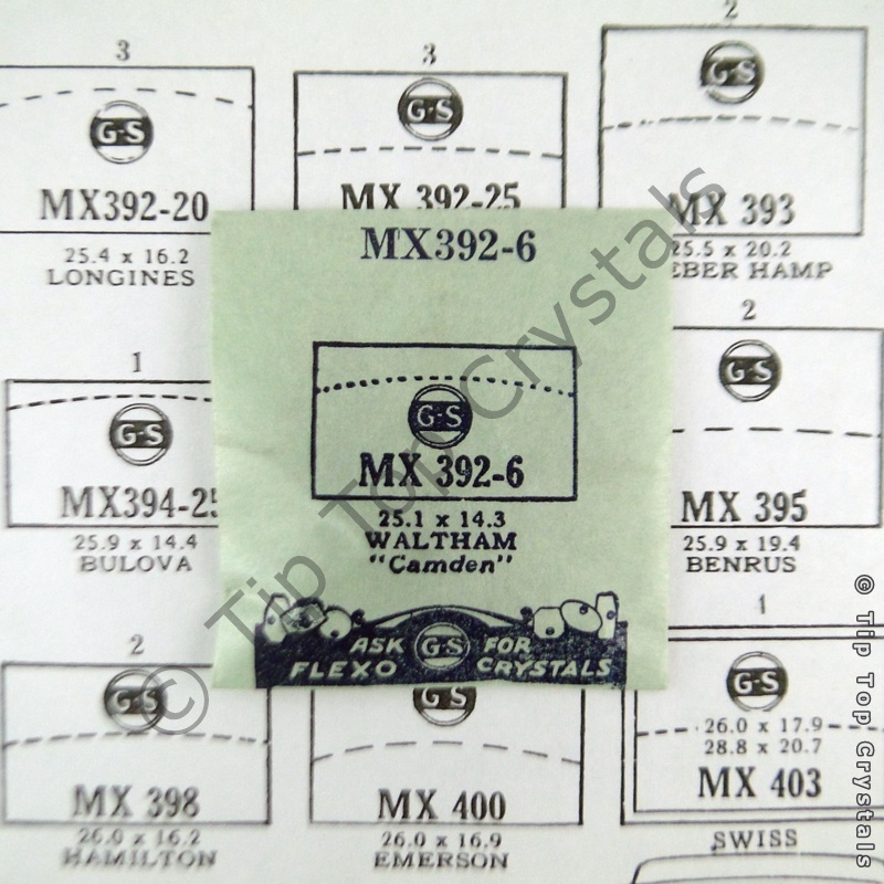 GS MX392-6 Watch Crystal - Click Image to Close