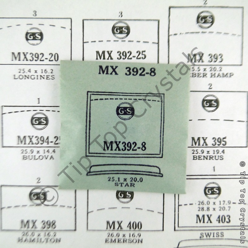 GS MX392-8 Watch Crystal - Click Image to Close
