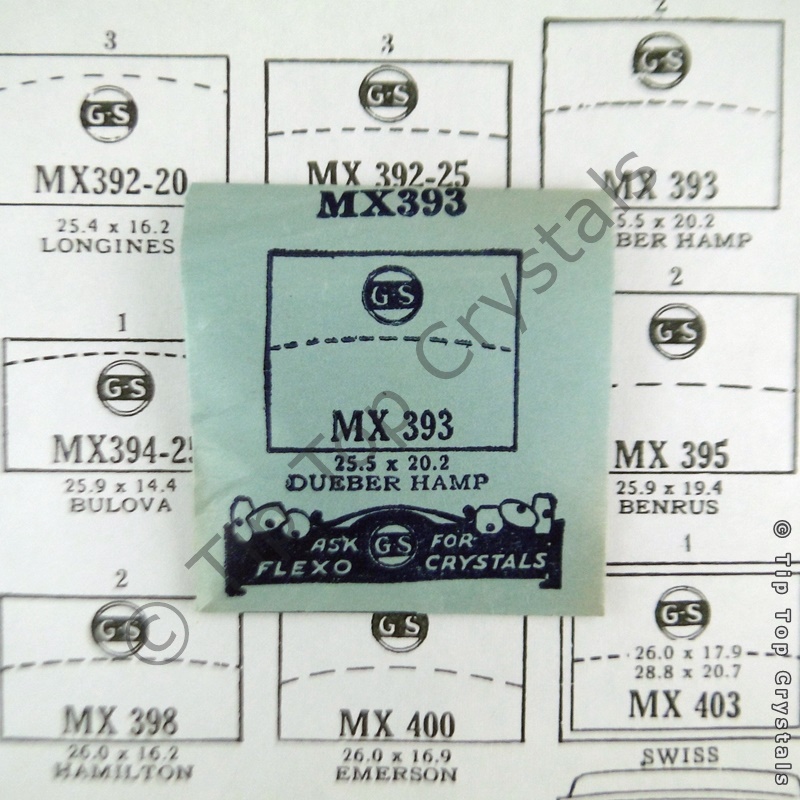 GS MX393 Watch Crystal - Click Image to Close