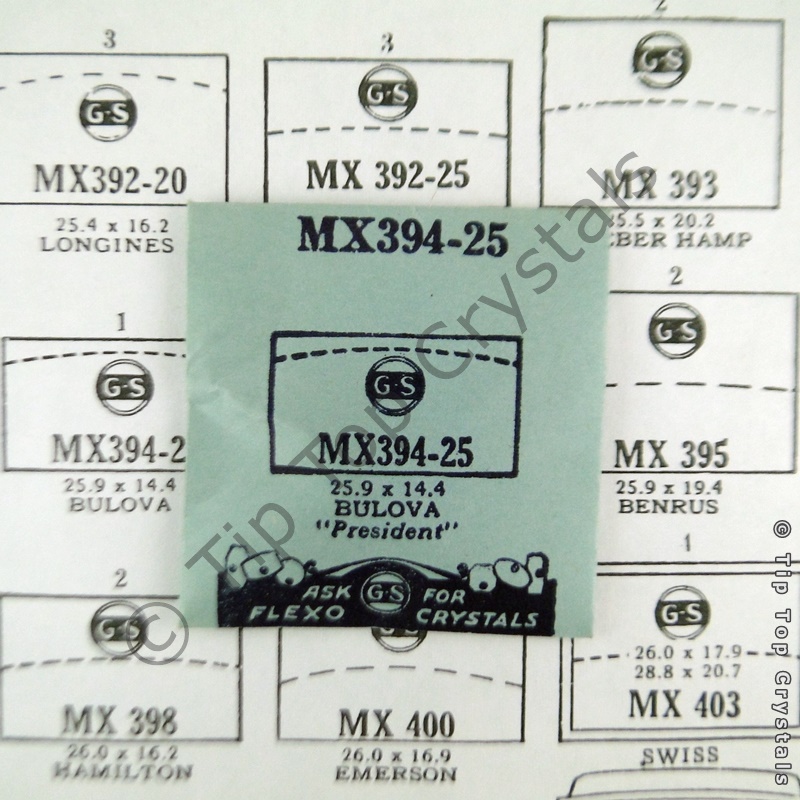 GS MX394-25 Watch Crystal - Click Image to Close