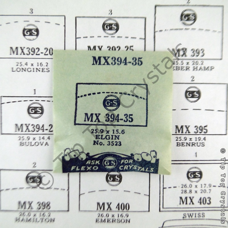 GS MX394-35 Watch Crystal - Click Image to Close