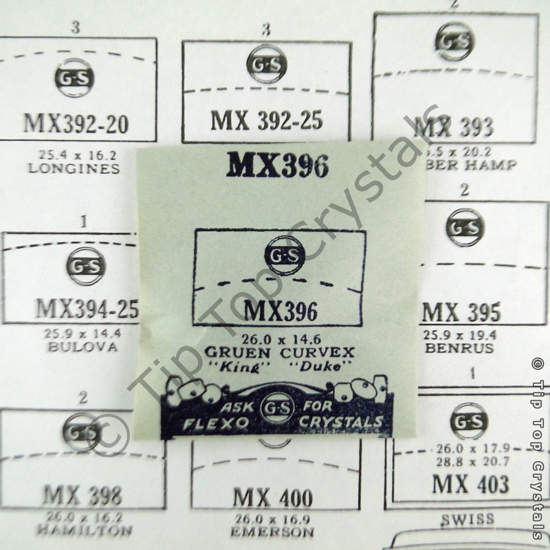 GS MX396 Watch Crystal - Click Image to Close