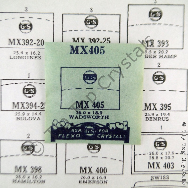GS MX405 Watch Crystal - Click Image to Close