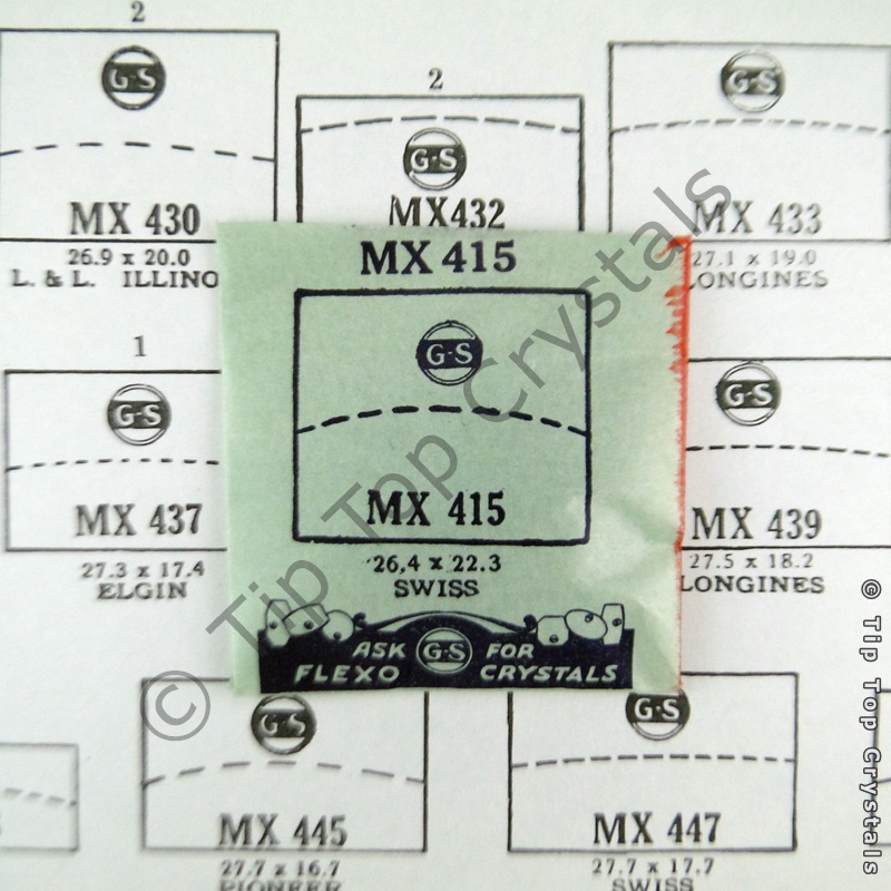 GS MX415 Watch Crystal - Click Image to Close