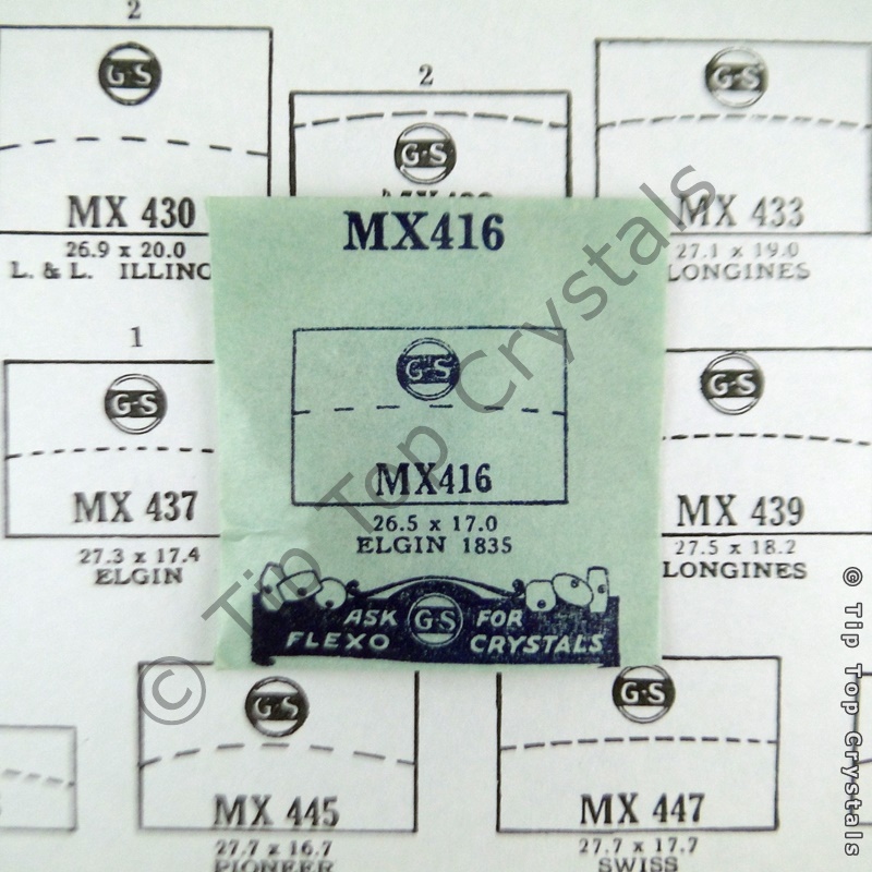 GS MX416 Watch Crystal - Click Image to Close