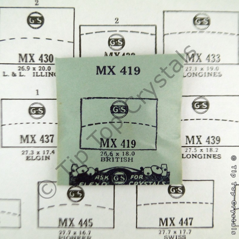 GS MX419 Watch Crystal - Click Image to Close