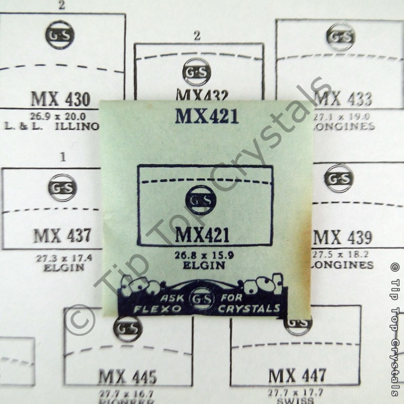 GS MX421 Watch Crystal - Click Image to Close