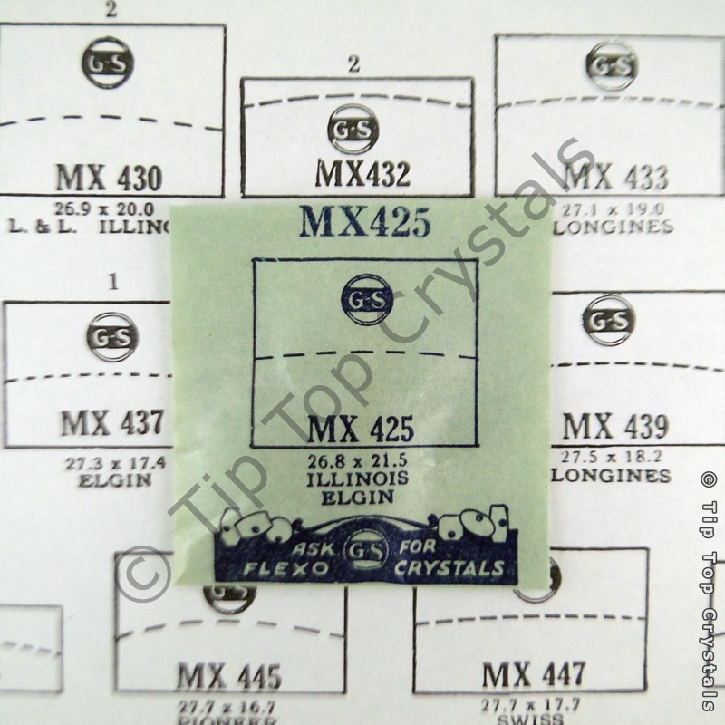 GS MX425 Watch Crystal - Click Image to Close