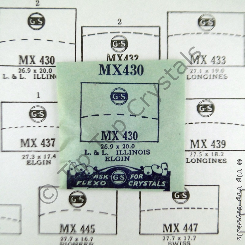 GS MX430 Watch Crystal - Click Image to Close