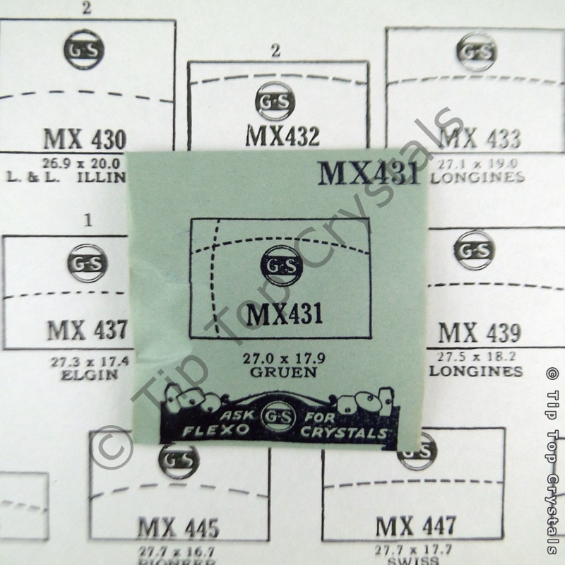 GS MX431 Watch Crystal - Click Image to Close