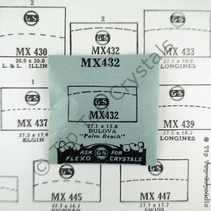 GS MX432 Watch Crystal - Click Image to Close