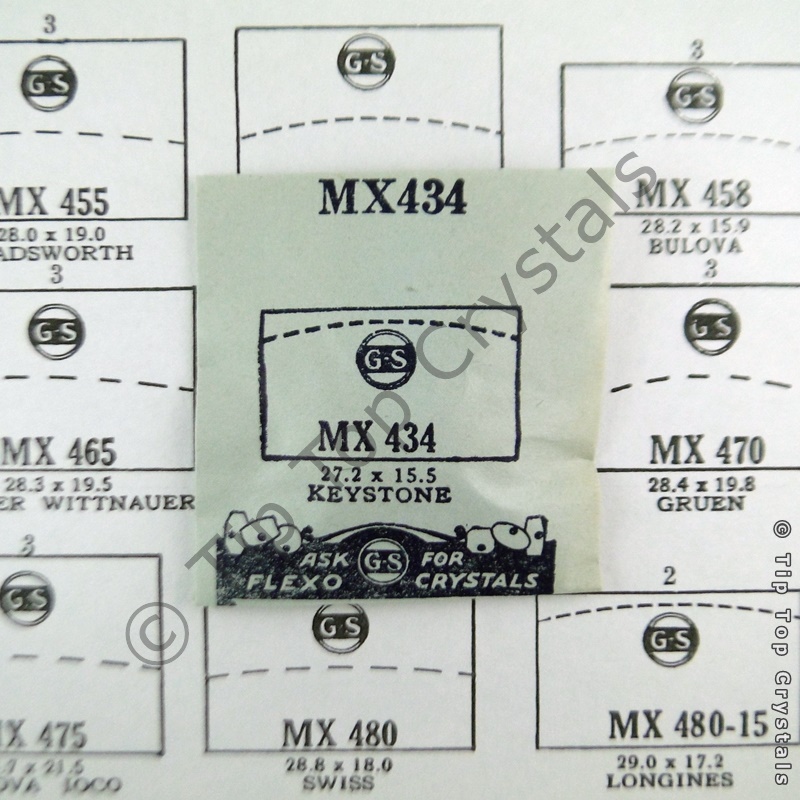 GS MX434 Watch Crystal - Click Image to Close