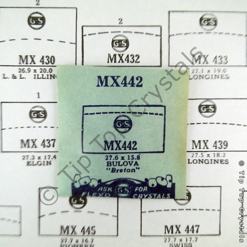 GS MX442 Watch Crystal - Click Image to Close