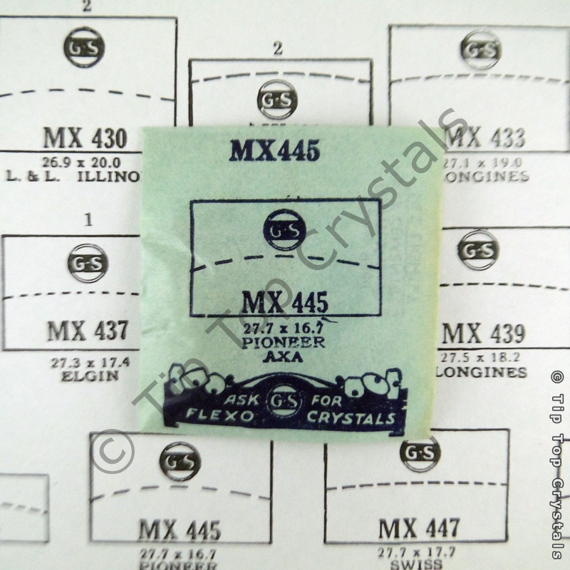 GS MX445 Watch Crystal - Click Image to Close