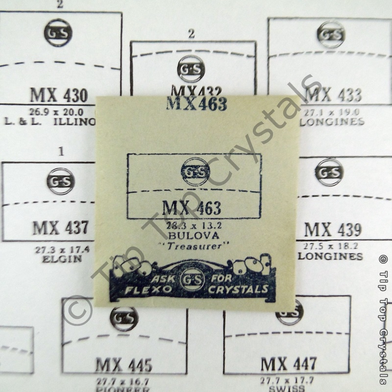 GS MX463 Watch Crystal - Click Image to Close