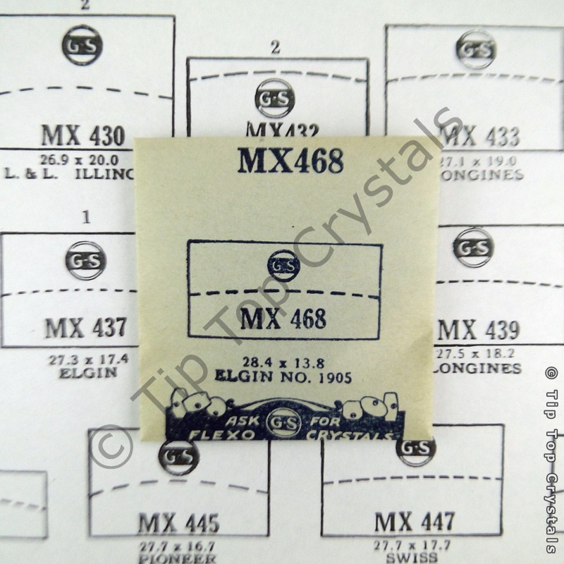 GS MX468 Watch Crystal - Click Image to Close