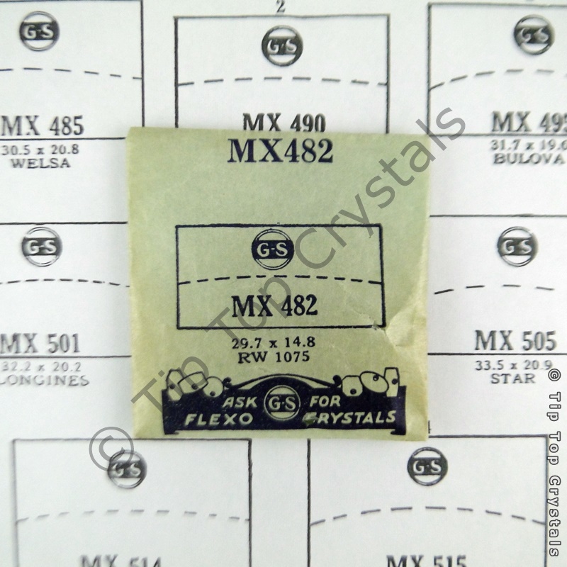 GS MX482 Watch Crystal - Click Image to Close