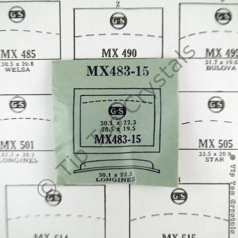 GS MX483-15 Watch Crystal - Click Image to Close