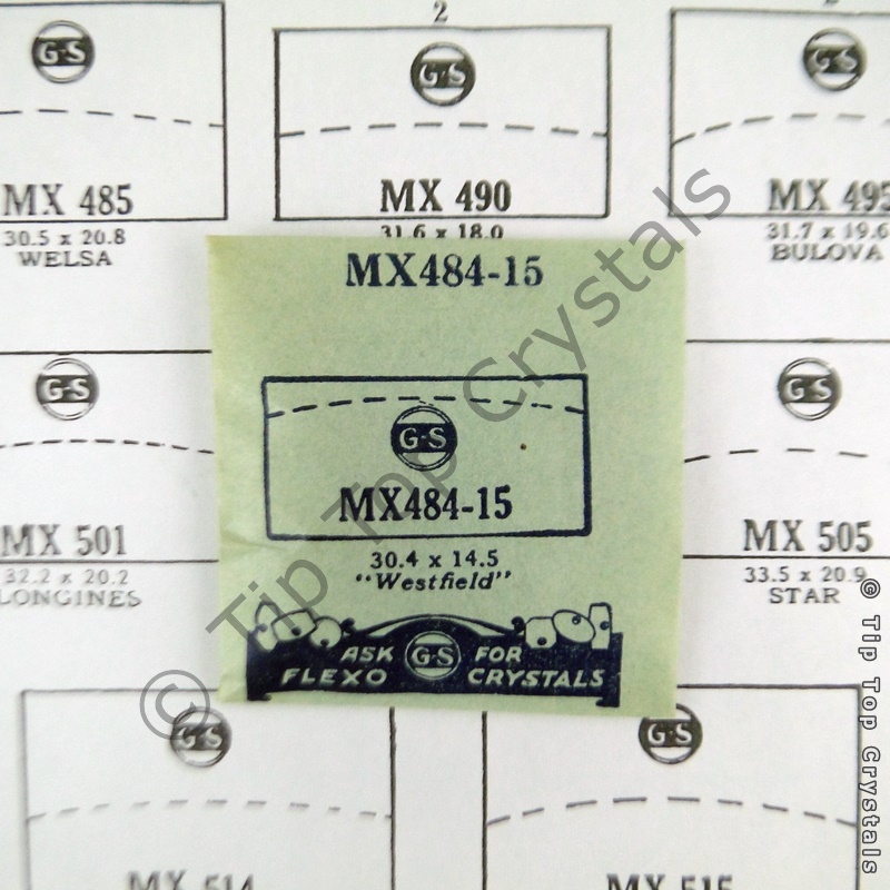 GS MX484-15 Watch Crystal - Click Image to Close