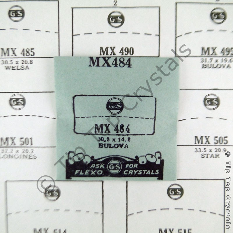 GS MX484 Watch Crystal - Click Image to Close