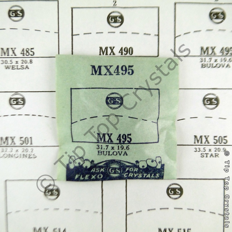 GS MX495 Watch Crystal - Click Image to Close