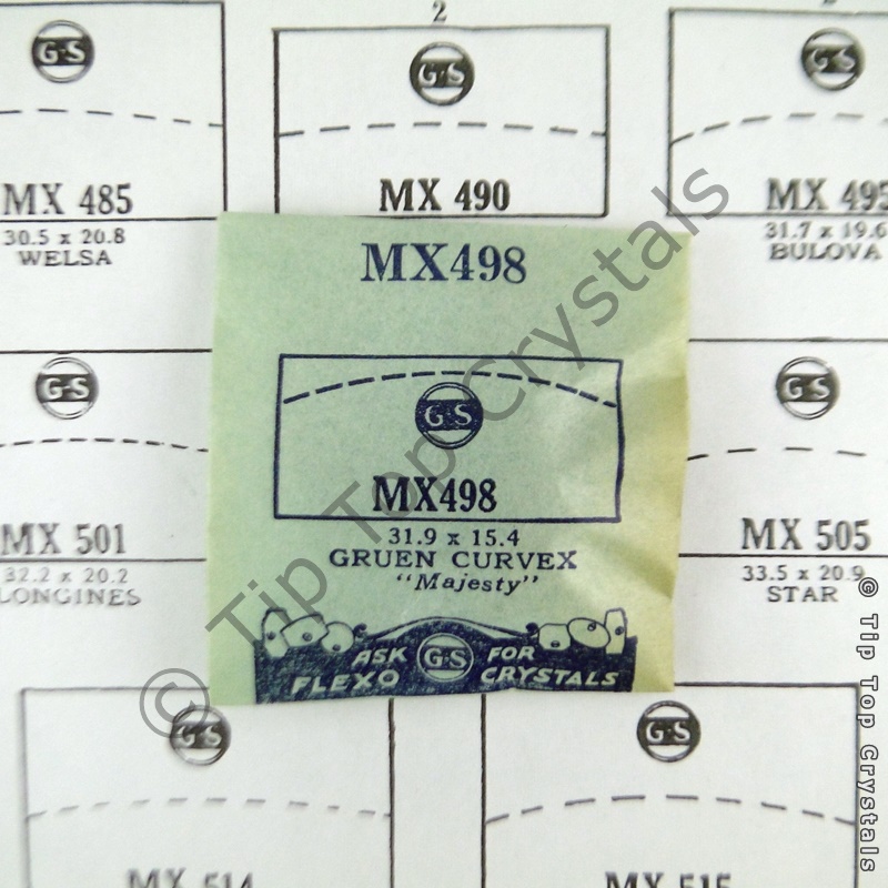 GS MX498 Watch Crystal - Click Image to Close