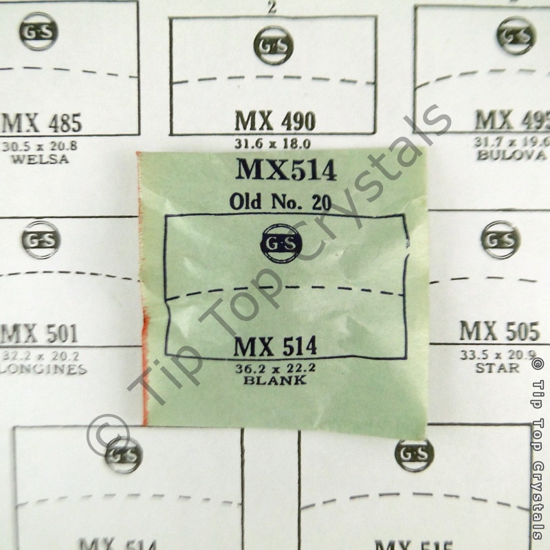 GS MX514 Watch Crystal - Click Image to Close