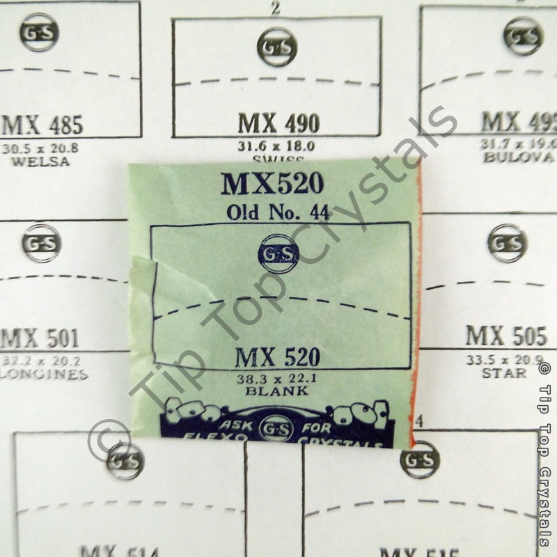 GS MX520 Watch Crystal - Click Image to Close