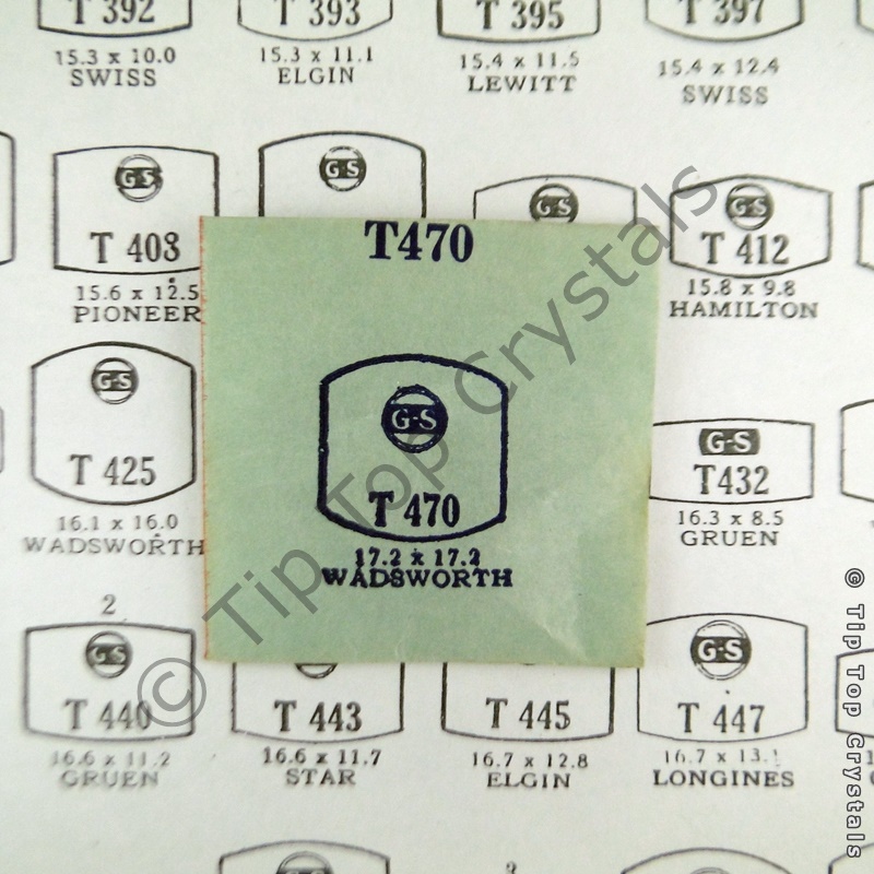 GS T470 Watch Crystal - Click Image to Close