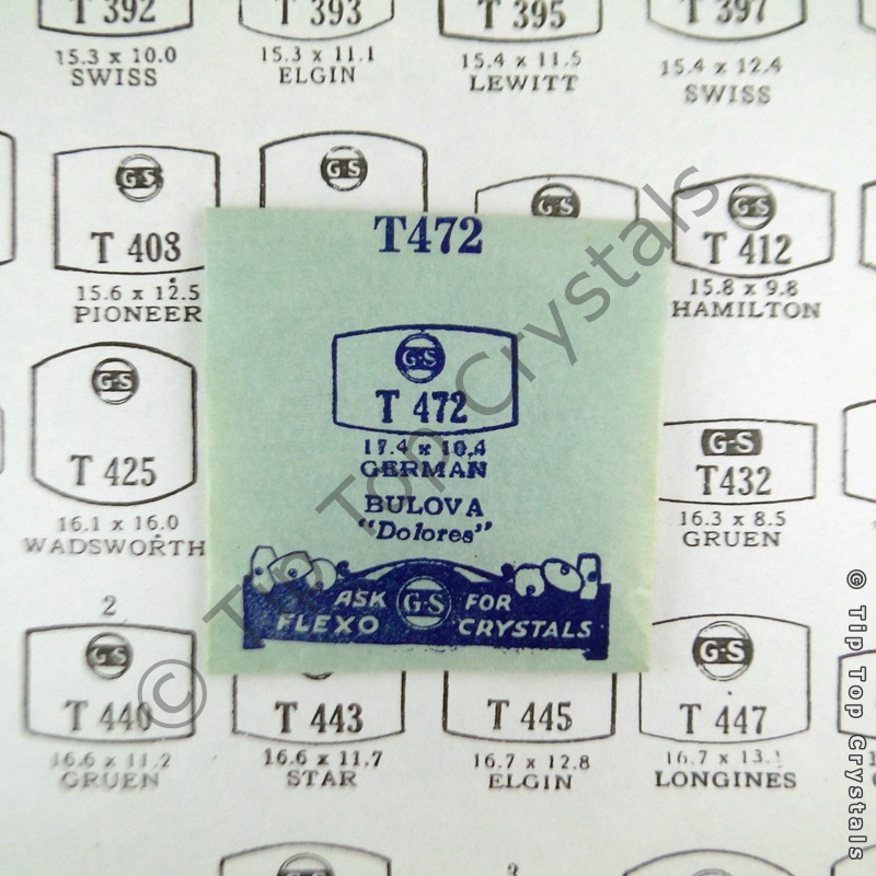 GS T472 Watch Crystal - Click Image to Close
